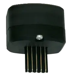 Schwarzes Proxi-Adaptermodul mit Kontaktstiften für das CodeLoxx-Transfergerät